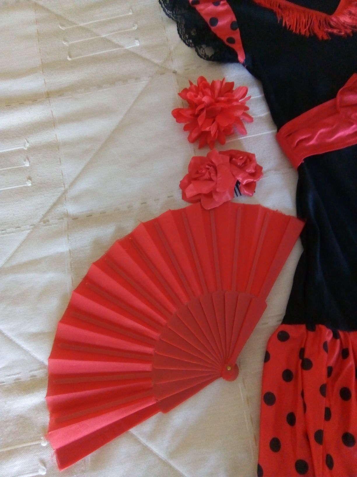 Roupa de carnaval 7-10anos dançarina de Flamengo