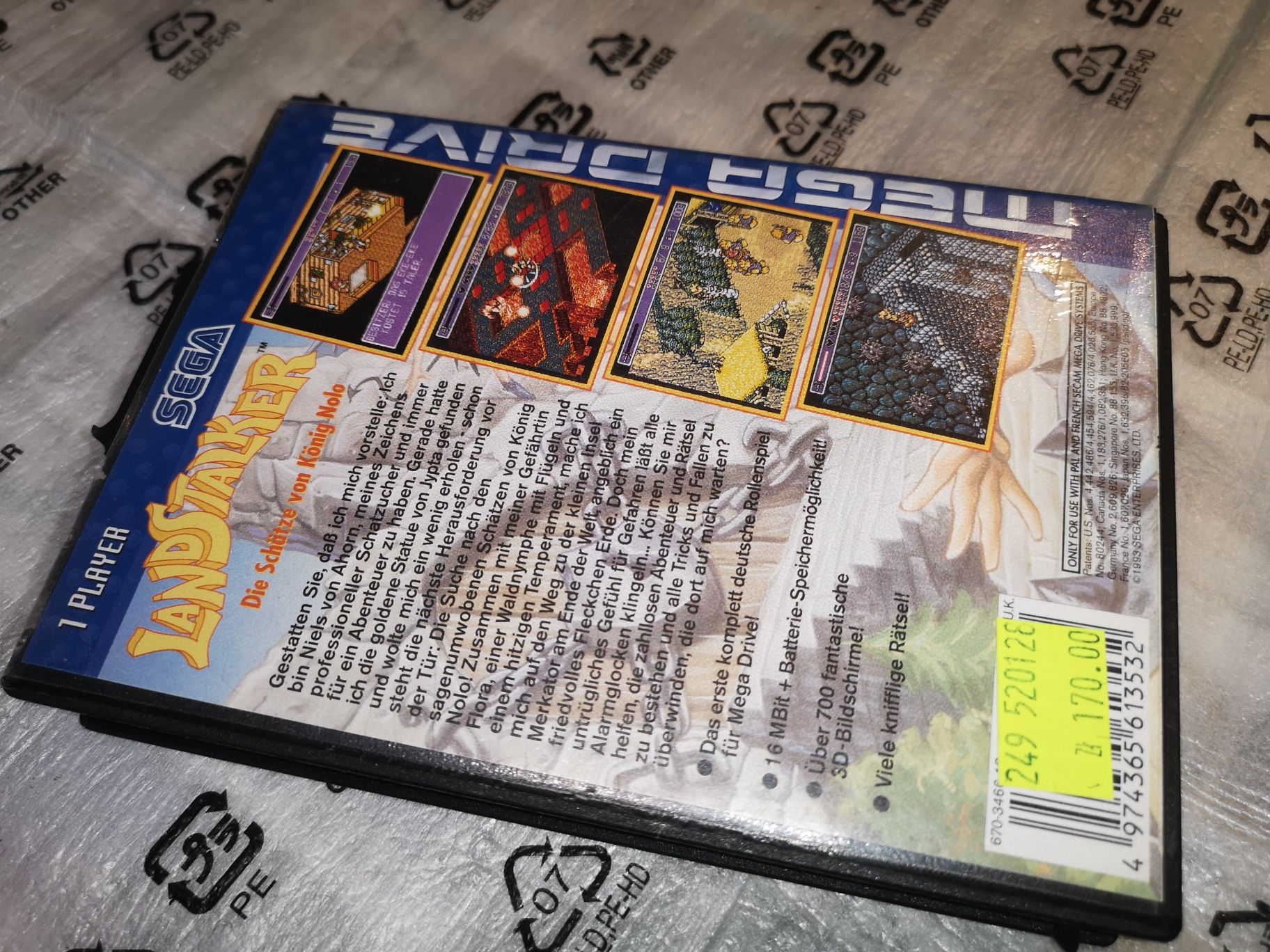 Landstalker SEGA MEGA DRIVE gra (oryginał testowany Box) kioskzgrami