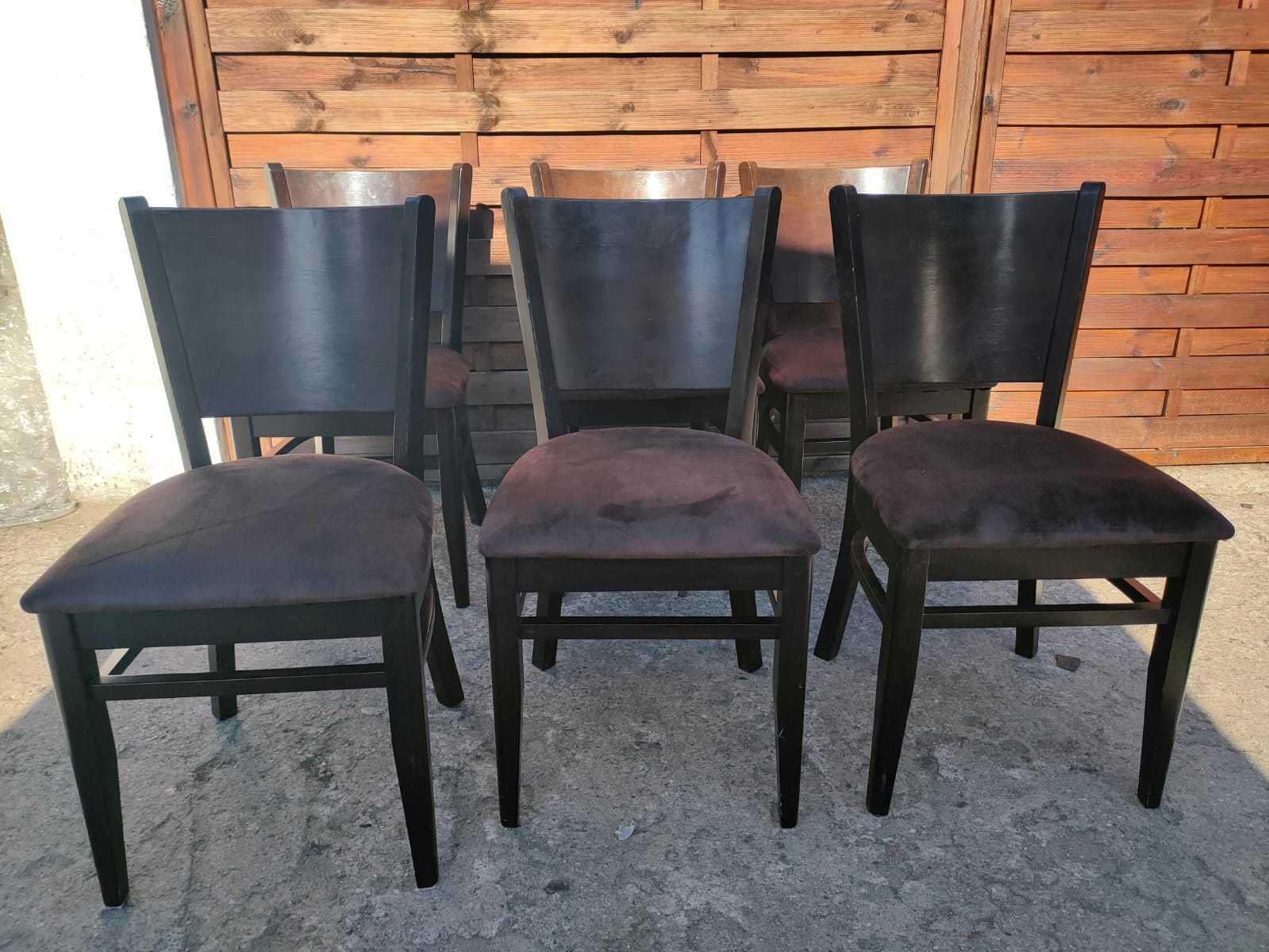 Drewniany zestaw stół duży + 6 krzeseł egzotyczne