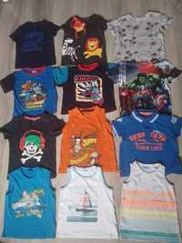 Koszulki na lato 98 bawełniane Tomek,h&m,Miki,Avengers,miki