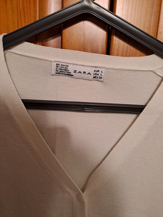 Casaco branco da zara para mulher