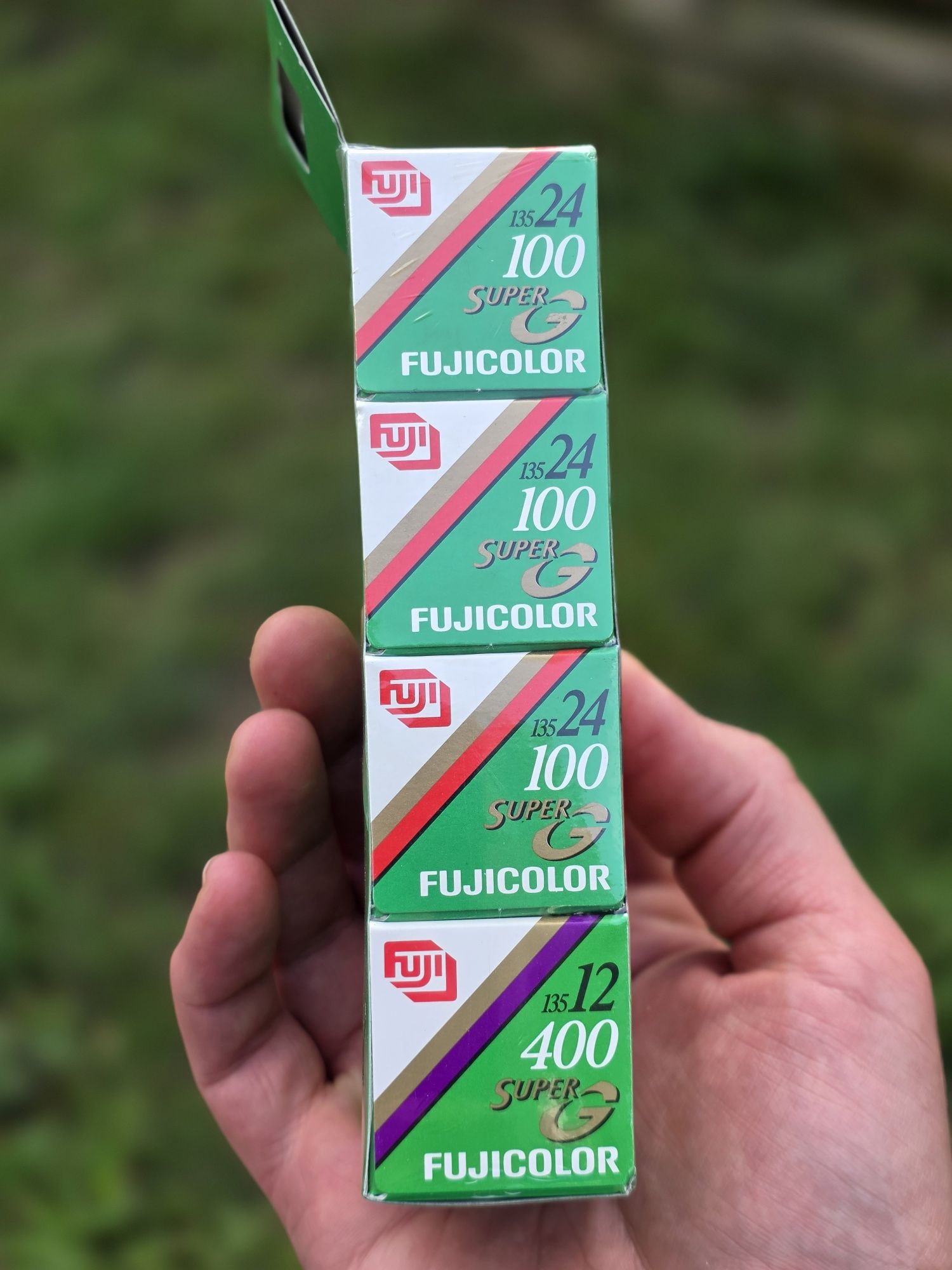 Fuji vintage lata 90 4 filmy wyjątkowy trial zawiera 3 rolki lSO 100