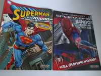 Раскраски Superman, Spider Man с маской.