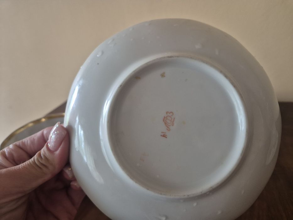 Rosyjska porcelana łomonosow PRL filiżanka talerzyki