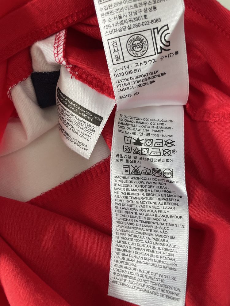 Л Жіноча нова вкорочена футболка big logo Levi’s майка биг лого