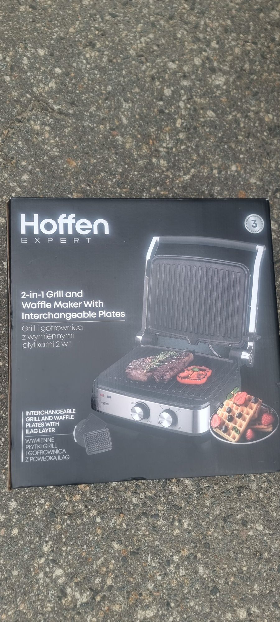 Hoffen gril gofrownica 2w1 2000w