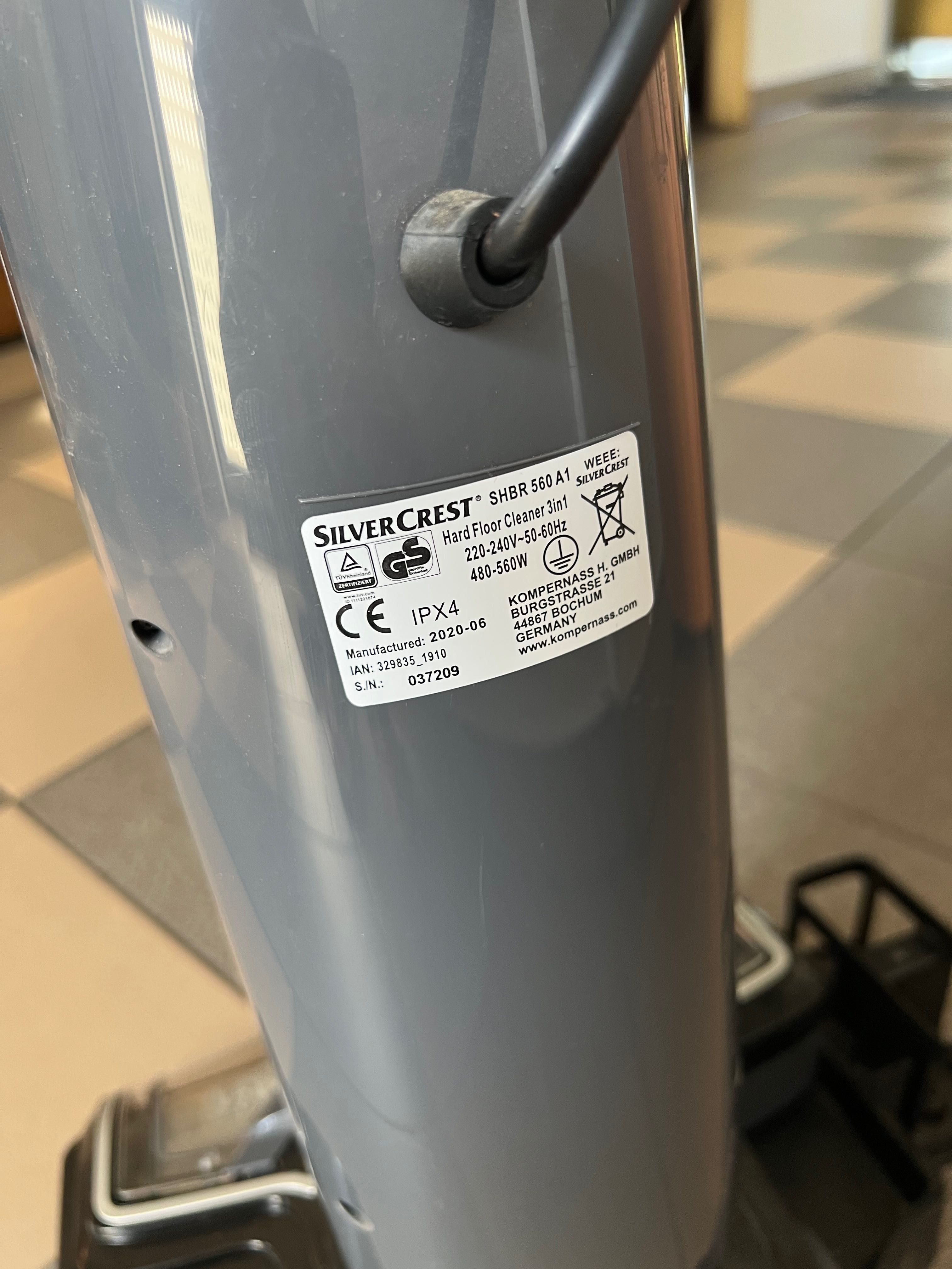 Odkurzacz wodny Silvercrest SHBR 560 A1 560 srebrny/szary