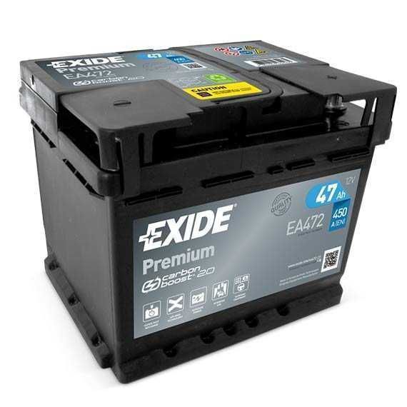 Akumulator Exide Premium 47Ah 450A PRAWY PLUS EA472
