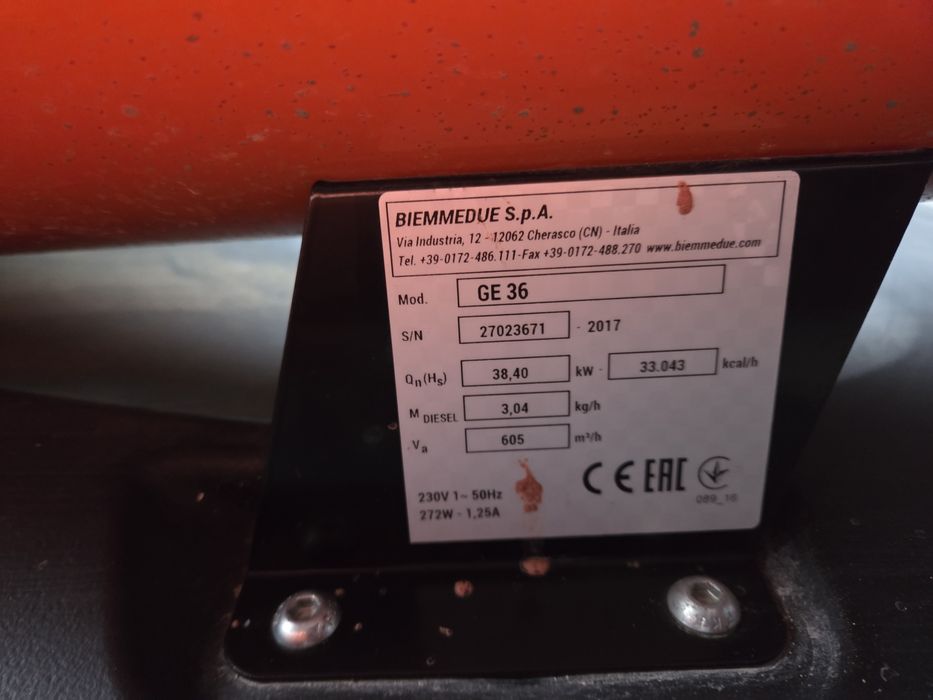 Nagrzewnica olejowa Biemmedue  36 kW