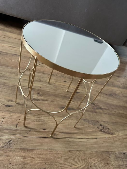 Stolik szklany lustrzany