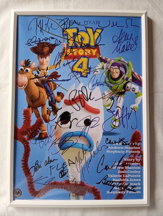 Moldura Filme Toy Story 4 com Autógrafos (A4)