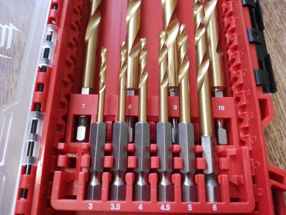 Набір свердл по металу PACKOUT RedHEX HSS-G TiN MILWAUKEE, (10шт)