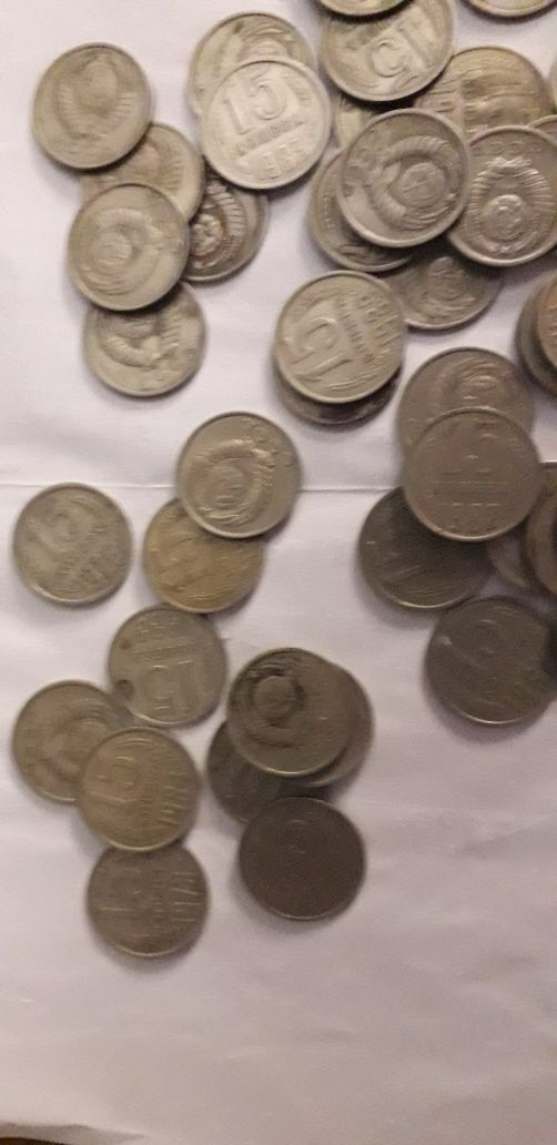 Продам монеты СССР номиналом 10,15,20копеек
