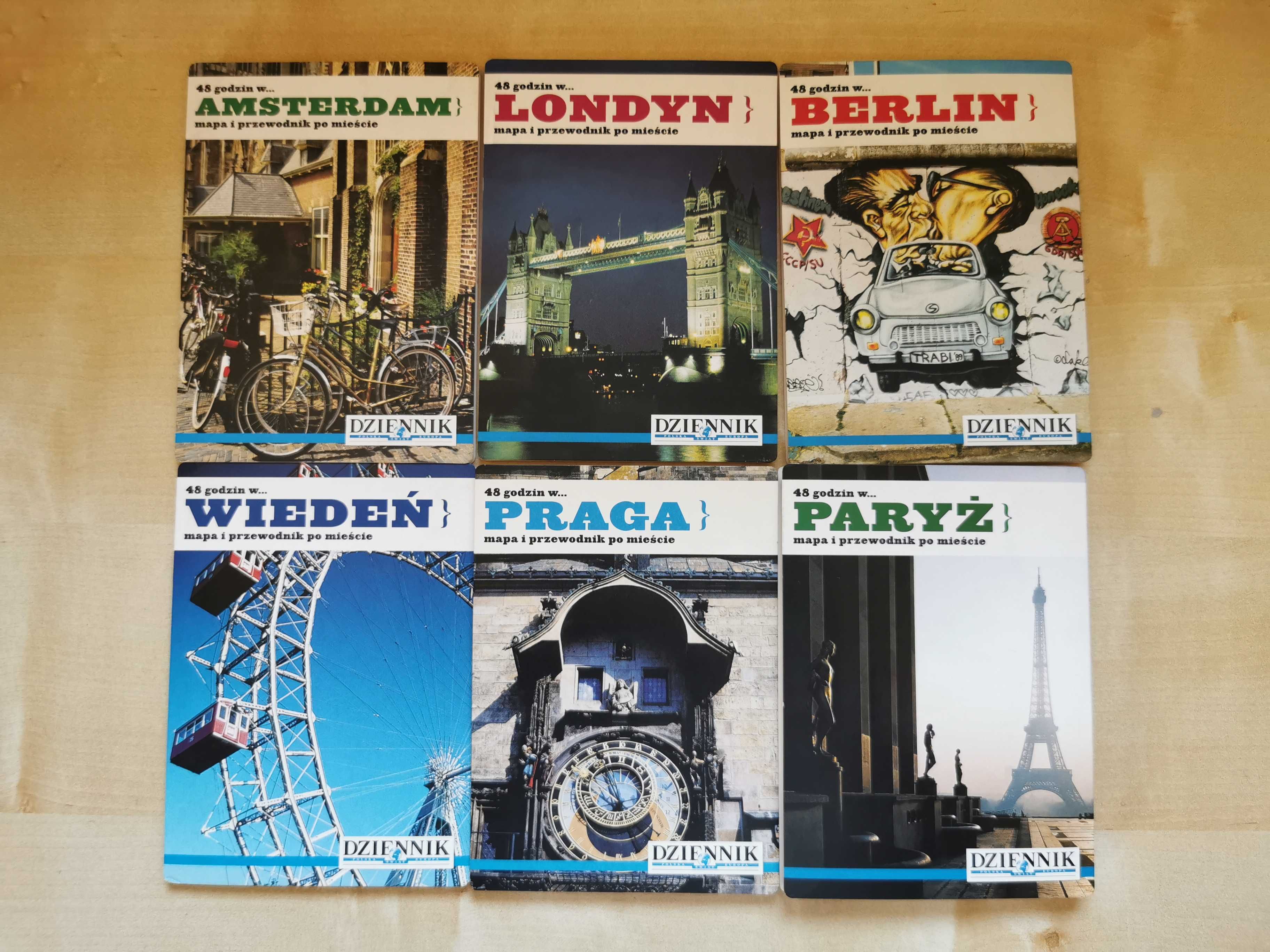 Mini przewodniki mapy - Londyn Paryż Amsterdam Berlin Praga Wiedeń