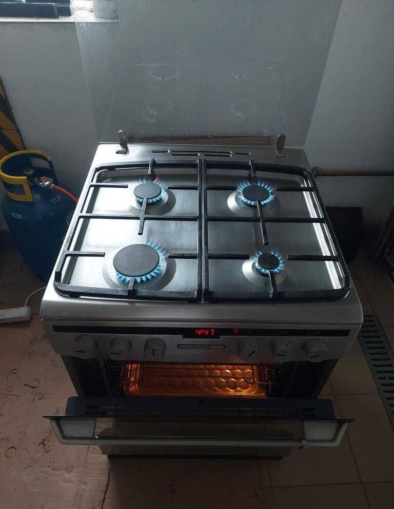 OKAZJA Kuchnia AMICA gazowo-elektryczna 60cm LCD INOX BDB Stan Gratis!
