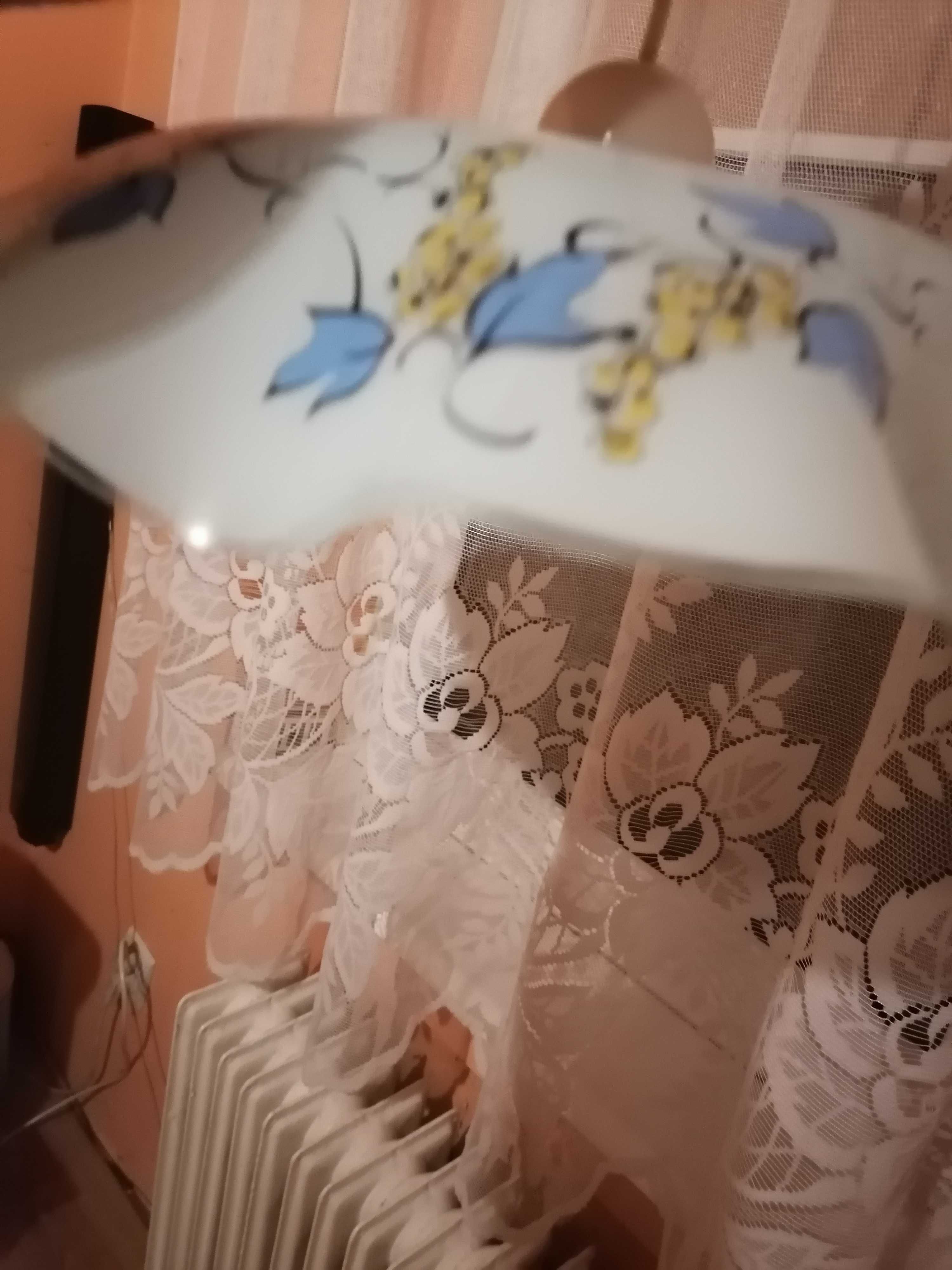 Sprzedam żyrandol szklany i bambusowy obrotowy stojak do przypraw