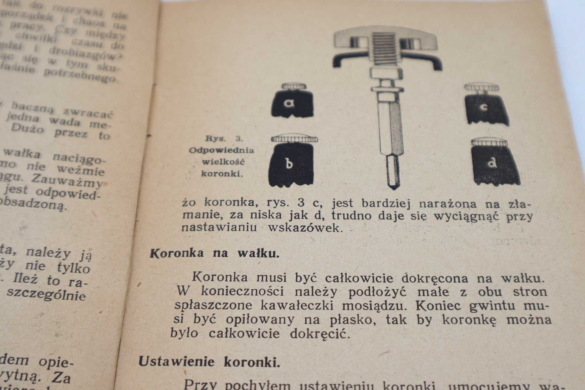 Naprawa zegarka naręcznego Antoni Durski Warszawa 1946 r L