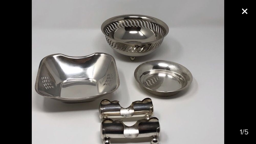 BAIXA de Preço! Utensílios banhados a prata, Itália, final Séc XX