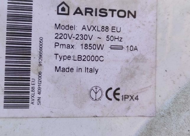 Ariston AVXL88EU - Peças