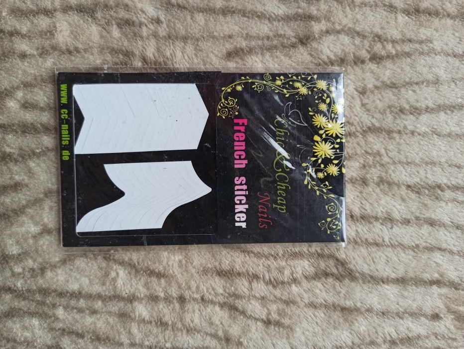 Naklejki do paznokci french nail sticker simple french nails