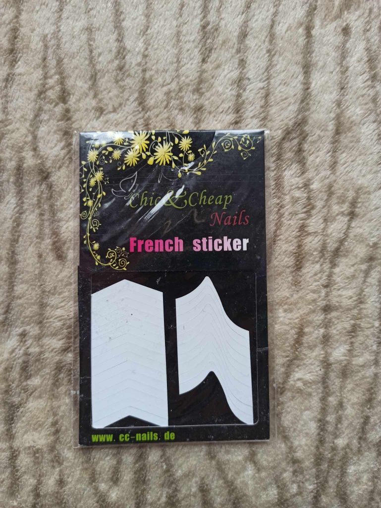 Naklejki do paznokci french nail sticker simple french nails