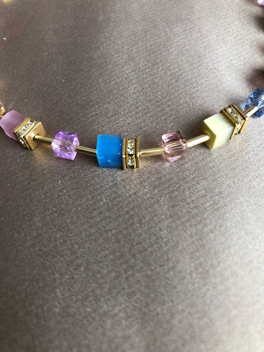 Кольє ручної роботи "Сонячна акварель"