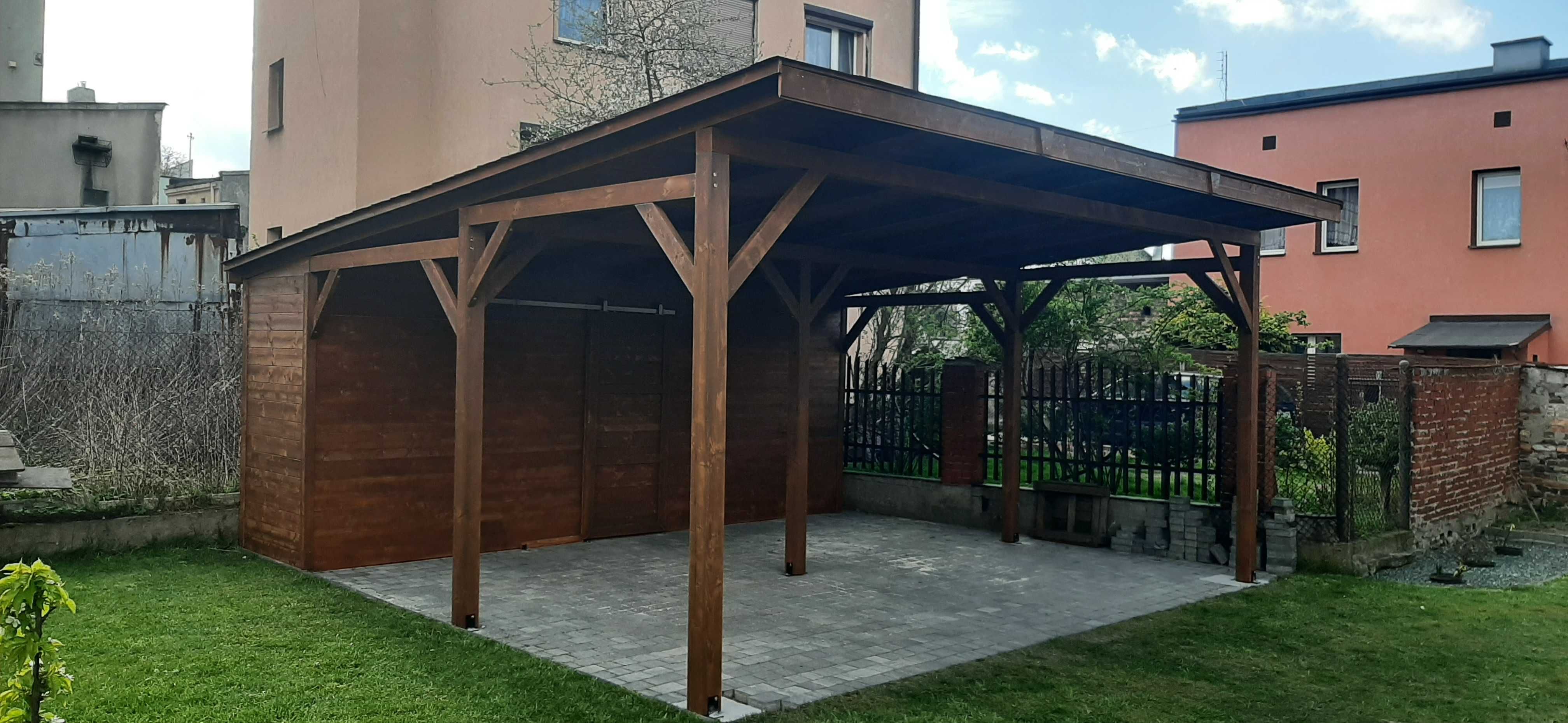 Wiata wolnostojąca na wymiar, garaż, carport. Szybka realizacja