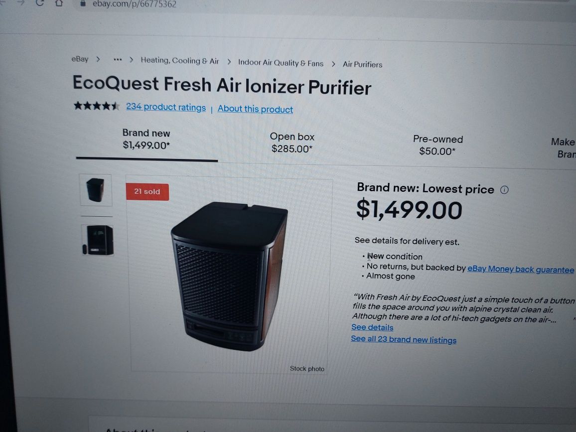 Очищувач повітря  ECOQUEST 2.1 FRESH AIR Purifier