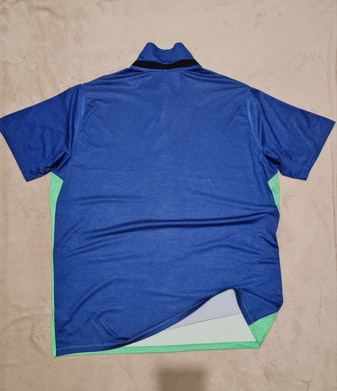 Футболка поло Nike Mobility Fade Dri Fit Standard Fit синьо-зелена 2XL