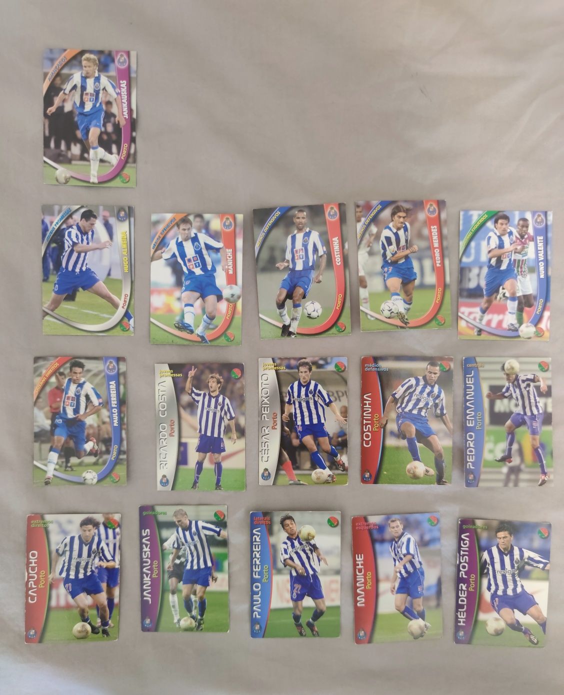 Cartas Panini 2002/2004 em excelente estado