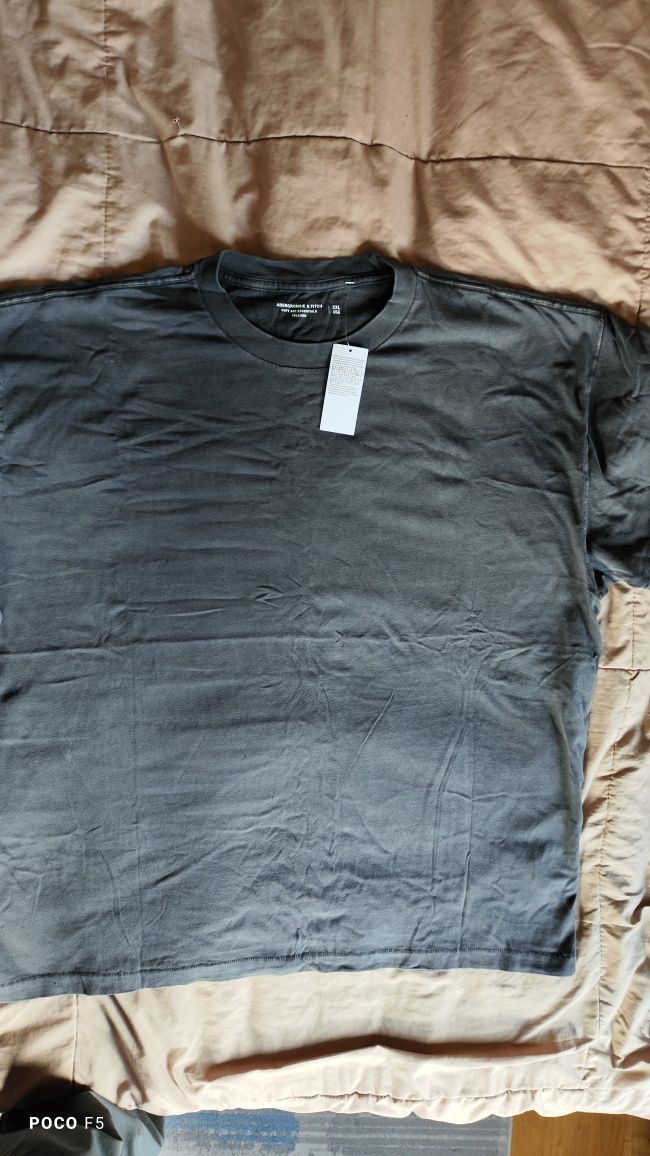 Abercrombie & Fitch 5-pak t-shirt XXL czarny khaki beżowy ecru i biały