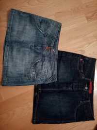 2 spódnice jeansowe mini