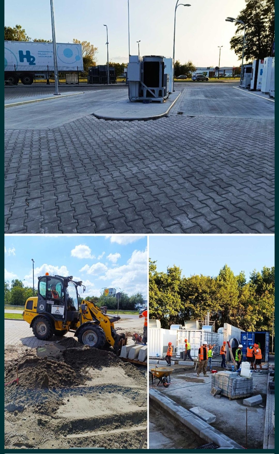 Układanie kostki. Również maszynowo. Usługi brukarskie. Duże Projekty.