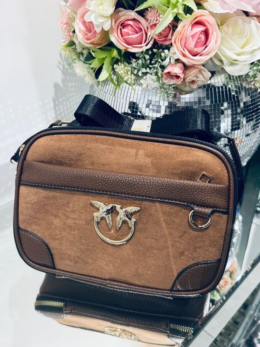 Torebka pinko brazowa damska