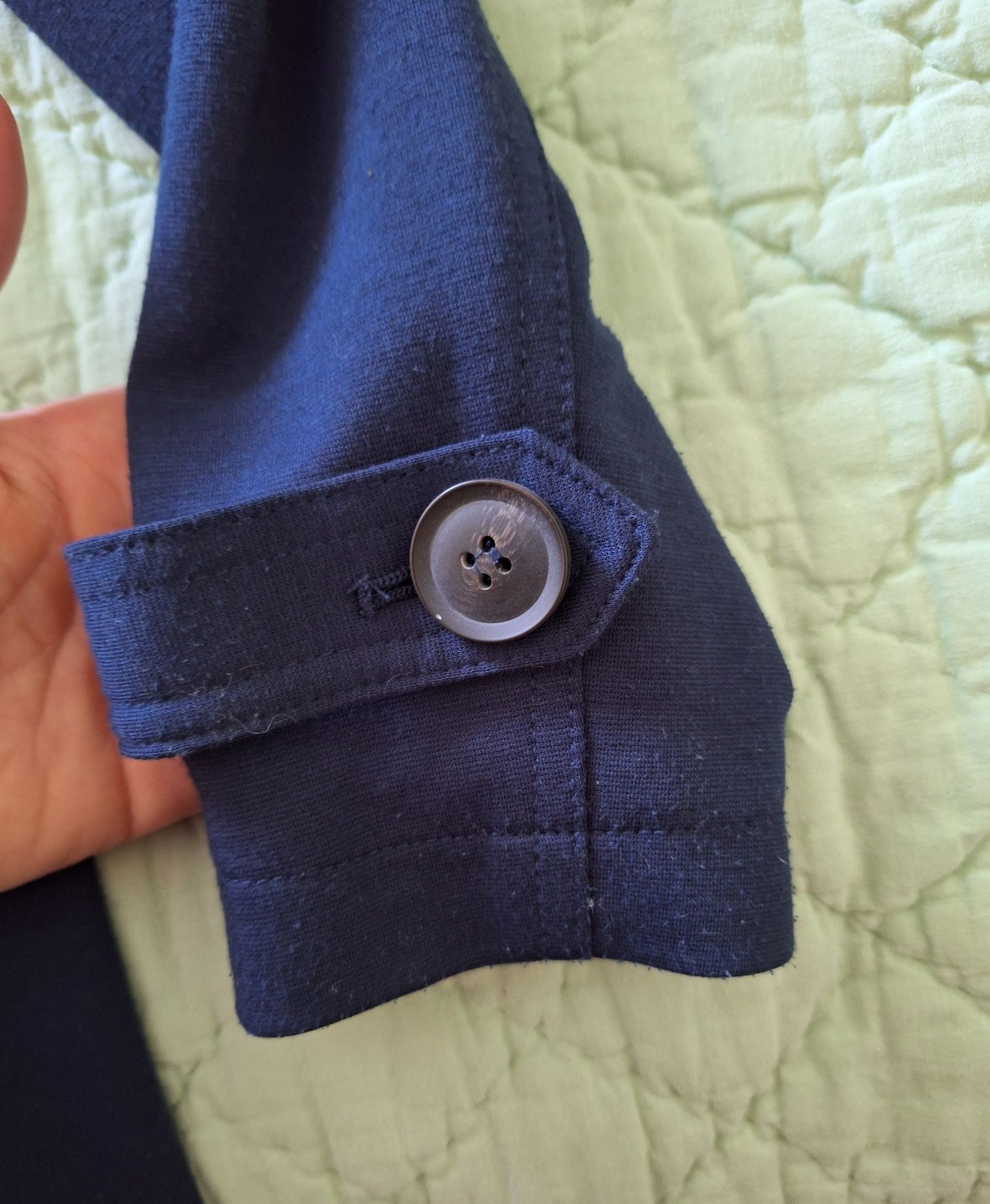 Casaco comprido azul da Stradivarius - M
