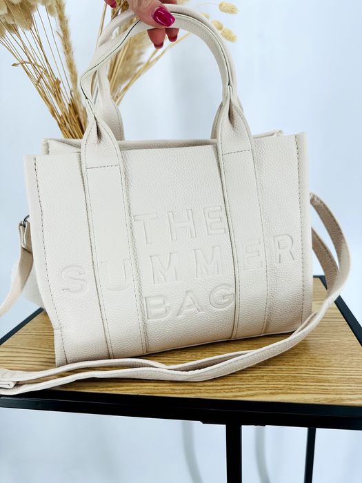 Nowa torebka kuferek shopperka napisy