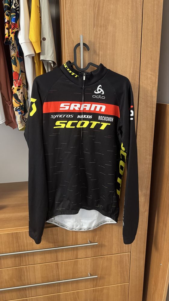 Bluza męska szosa rower Odlo Sram Scott Zip Full