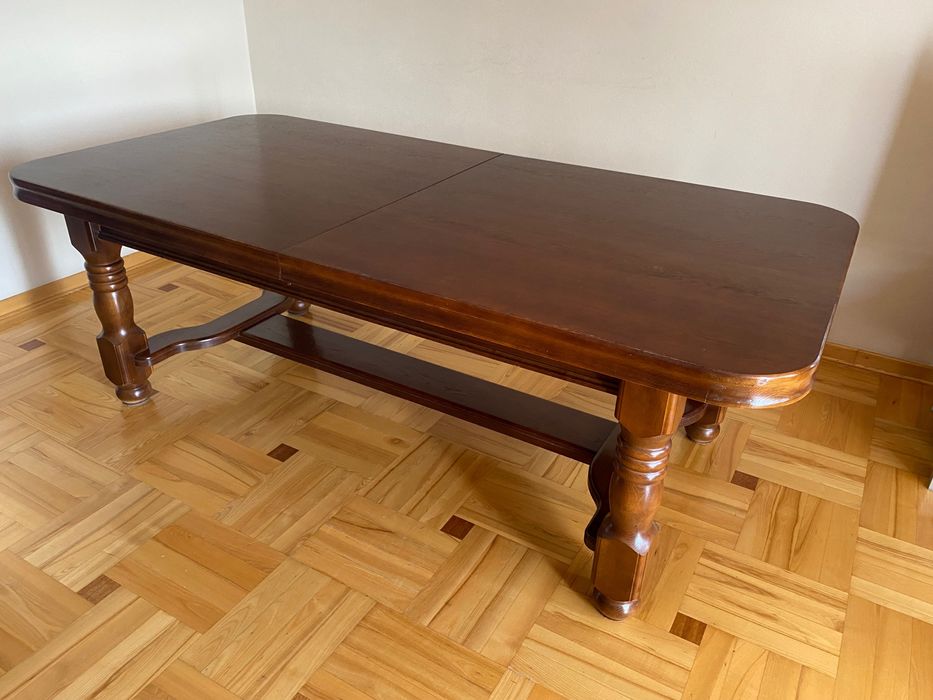 Solidny stół drewniany 110×225 rozkladany