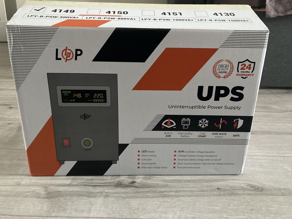 ИБП с правильной синусоидой 12V LPY-B-PSW-500VA+ (350Вт)