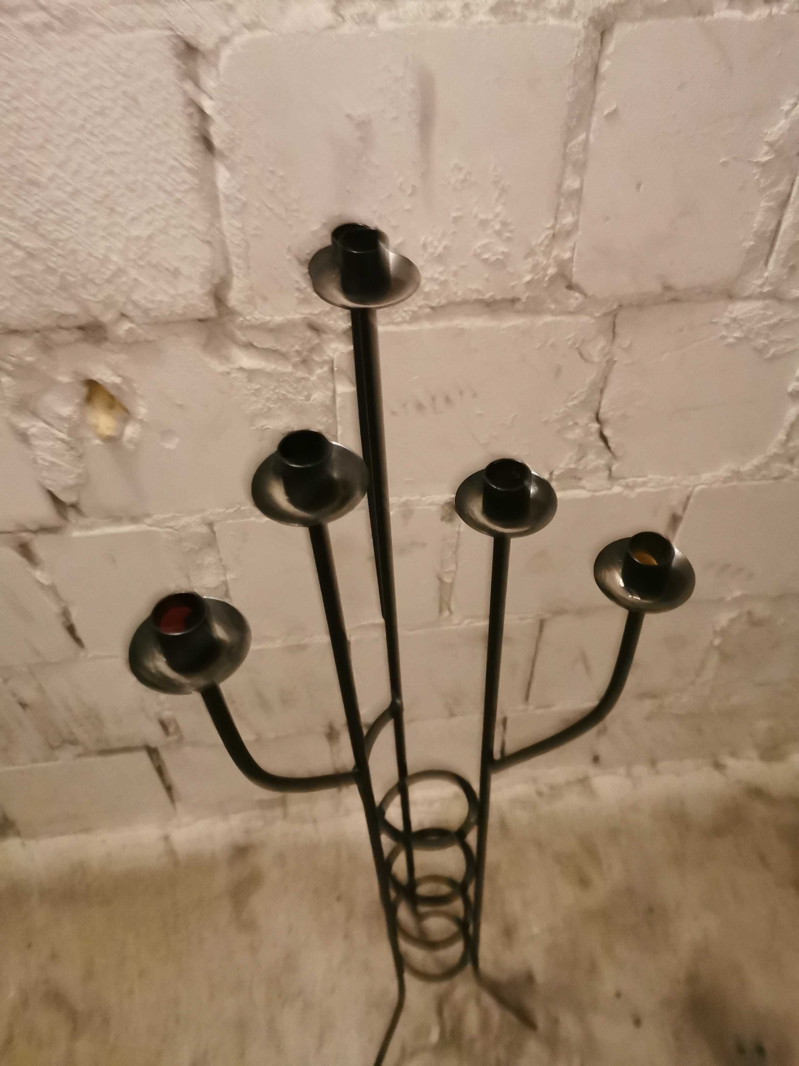 PRL świecznik stojący 5 świeczek  ok 120 cm