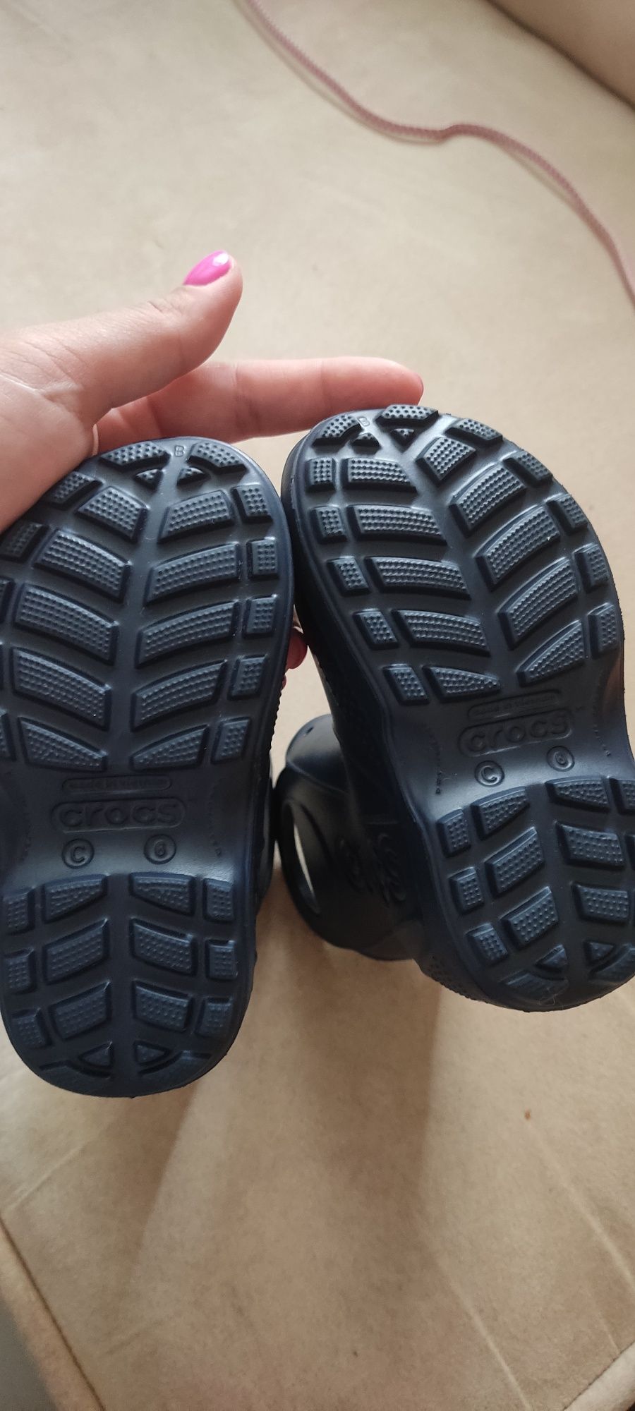 Crocs дитячі с6 сині гумові чобітки сапожки,нові. Оригінал.
