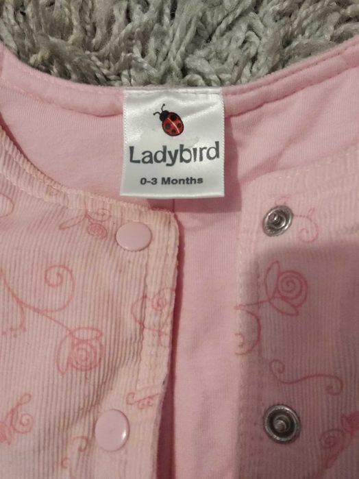 Spodnie różowe ocieplenie dziewczęce niemowlę 0-3 mies rozpinane 62 cm