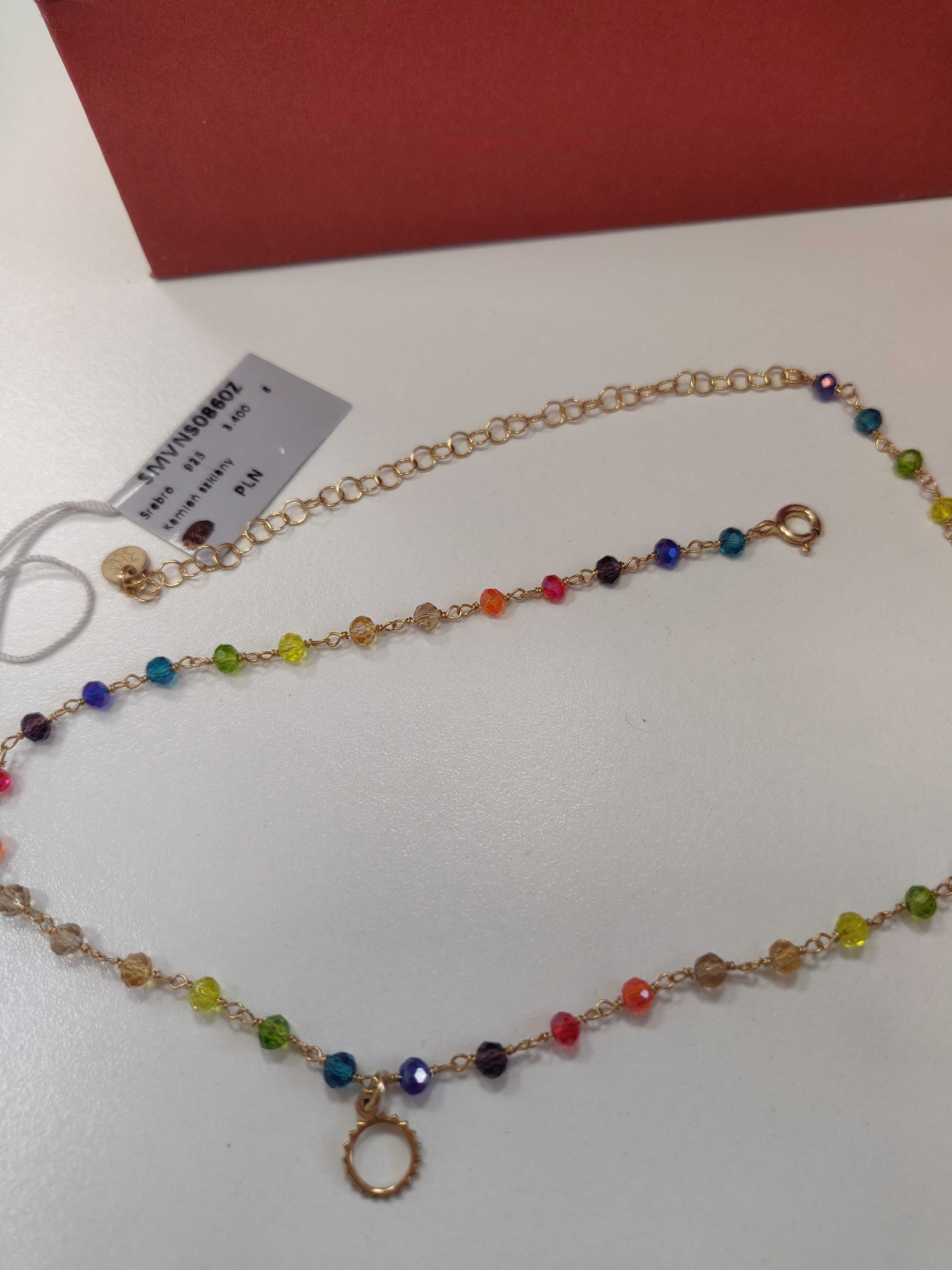 ANIA KRUK choker z koralikami, pozłacany. Nowy, nieużywany