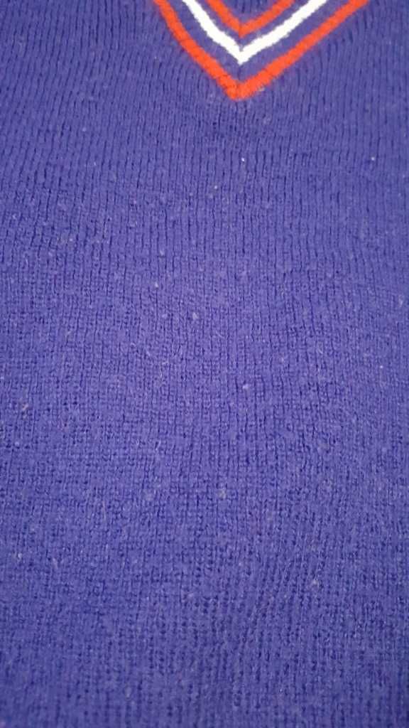Sweter dziecięcy vintage z lat 70 granatowy