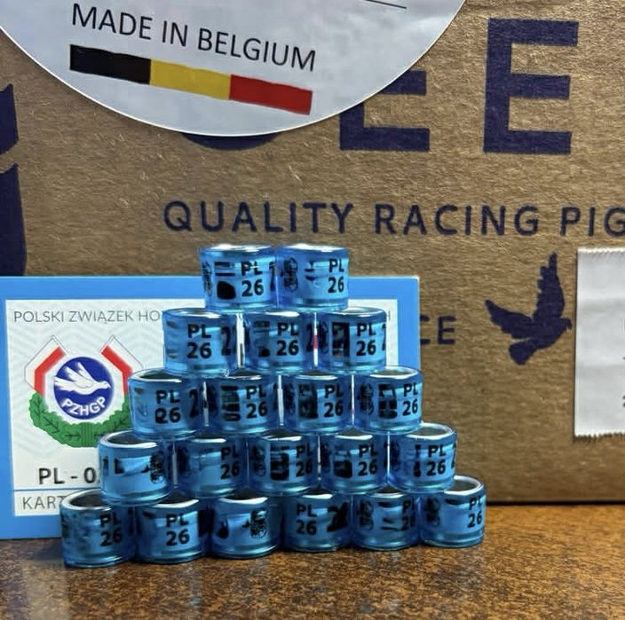 Obrączki PL FCI 2026 + karty własności - obrączki dls gołębi - tipesy