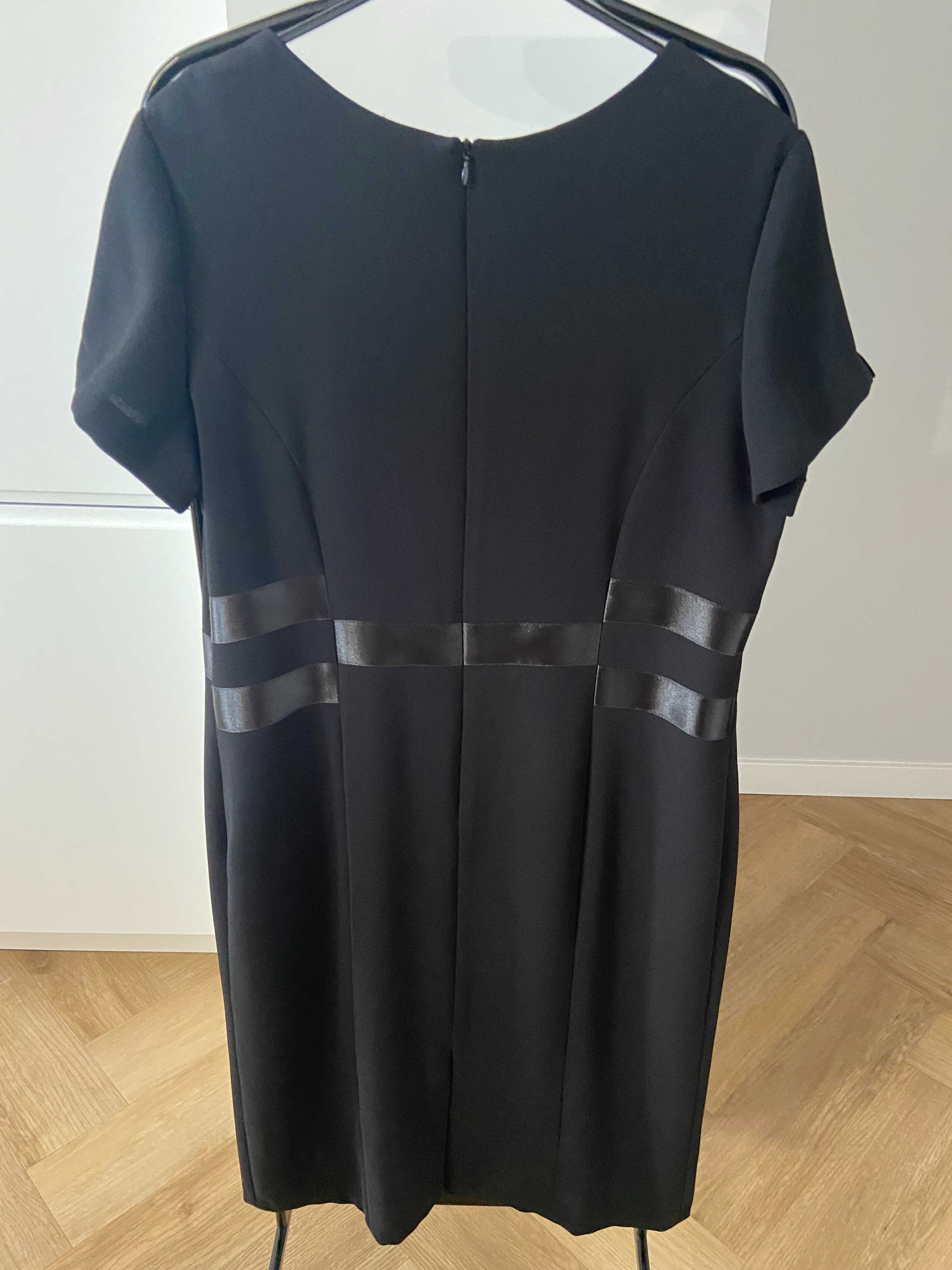 Czarna elegancka sukienka rozmiar 46