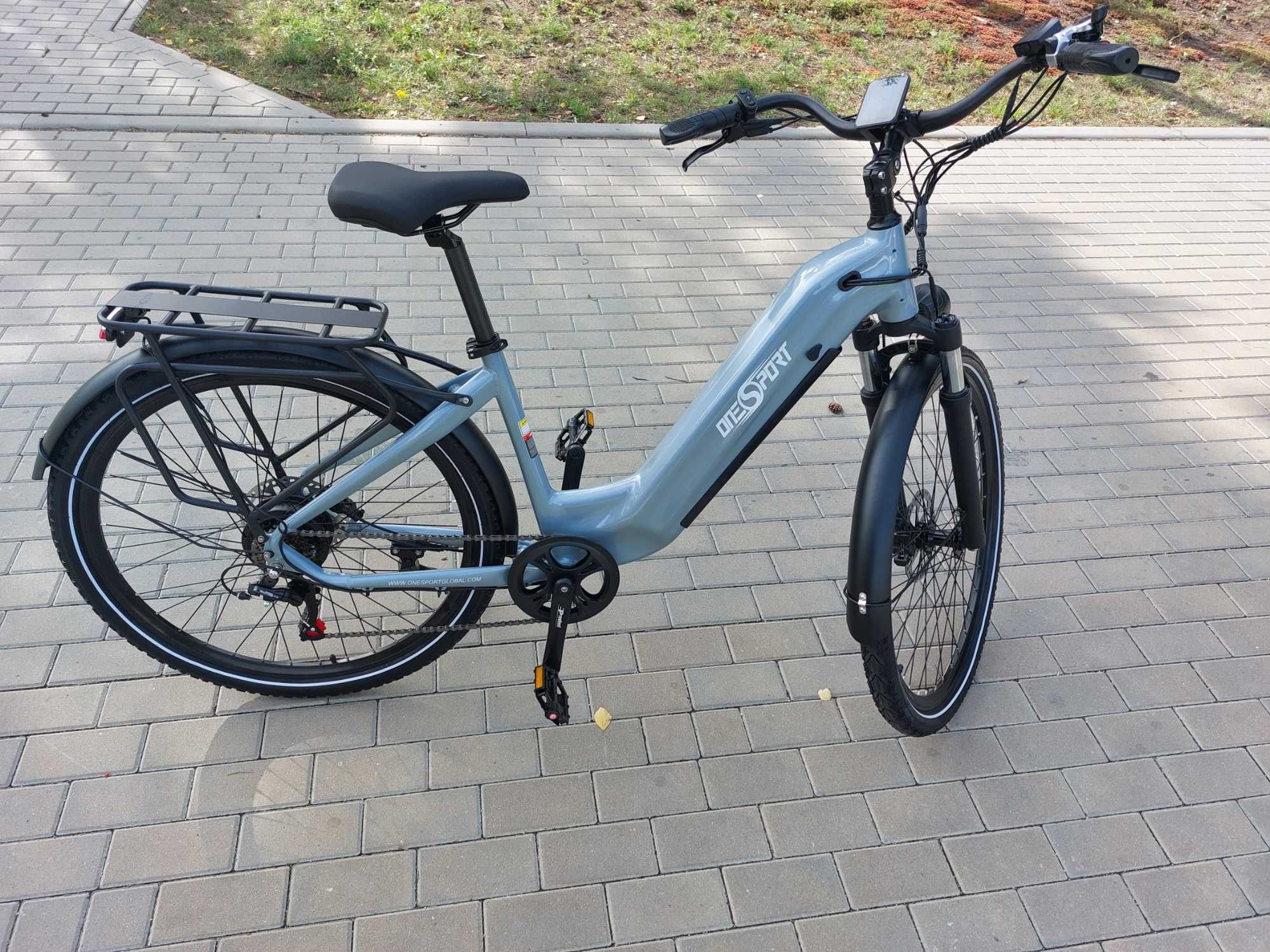 Rower elektryczny ONESPORT OT05 PRO 28" NOWY! Szary/Biały zasięg 140km