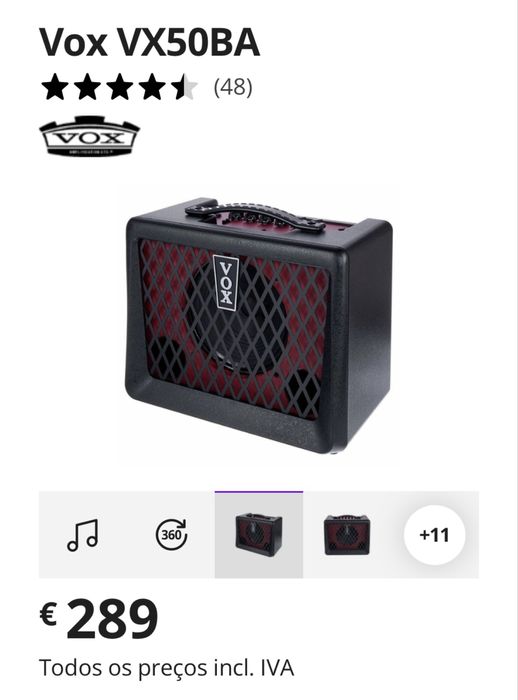 Amp baixo Vox (Valvula Nutube)