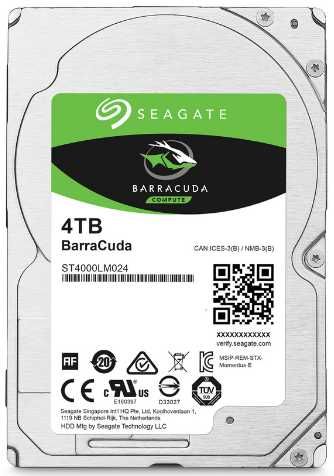 Disco HDD SATA3 2.5" Seagate BarraCuda Mobile 4TB 5400RPM (Novo)