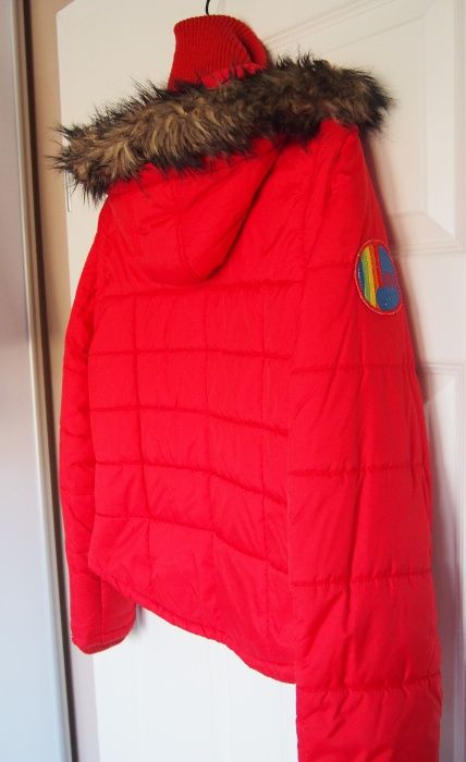 Czerwona kurtka zimowa + kamizelka, Troll, r. L